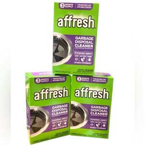 3 Boxes - Affresh Garbage Disposal Cleaner Tablets for Odors Bacteria Grime